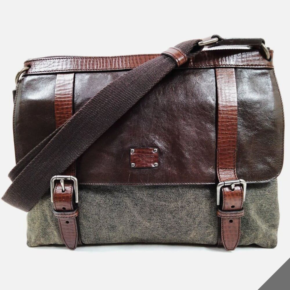 $3 START AUTH $1900 DOLCE & GABBANA MESSENGER BAG
